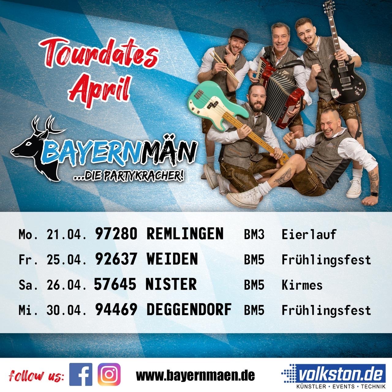 Termine 04.2025 Wir sind NEU am Start, da unsere alte Seite gehackt und gesperrt wurde! Also schaut vorbei und lasst den Daumen da, danke Euch!