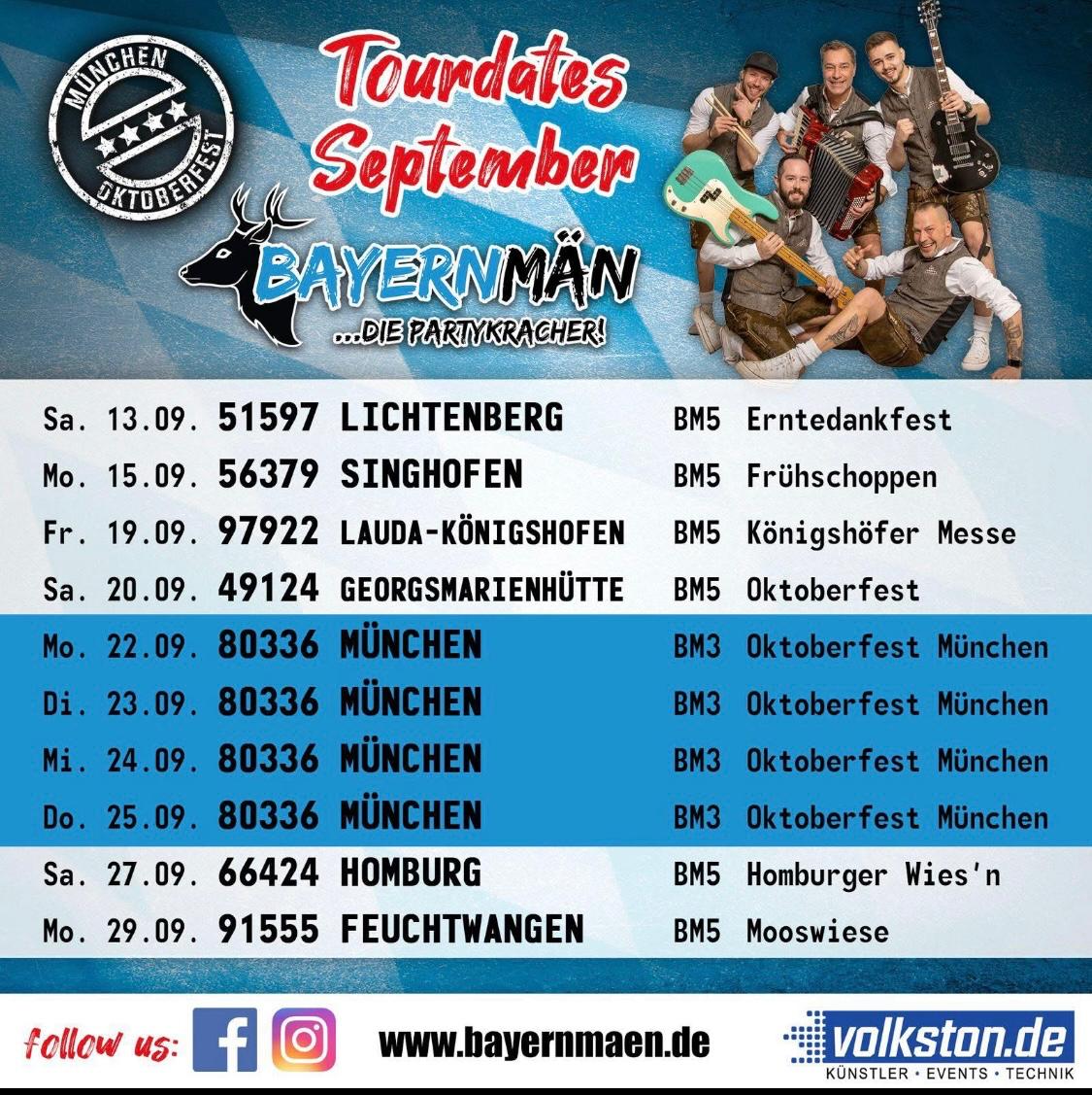 Tourplan 09.2025 Wir sind NEU am Start, da unsere alte Seite gehackt und gesperrt wurde! Also schaut vorbei und lasst den Daumen da, danke Euch!